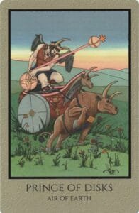 5 of Pentacles: Mercury in Taurus: Resisting Material Changes - 31 Prince of Disks - Telos Tarot