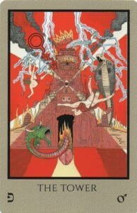 9 of Swords: Mars in Gemini: Weaponizing Mental Sharpness - 7 The Tower - Telos Tarot