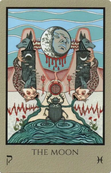 8-9-10 of Cups: Saturn-Jupiter-Mars in Pisces Decans: Dissolving Delusions and Detachment - 7 The Moon - Telos Tarot