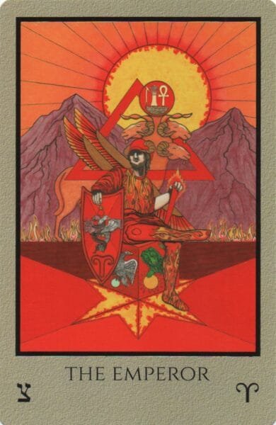 6 of Pentacles: Moon in Taurus: Manifesting Satisfaction - 39 The Emperor - Telos Tarot