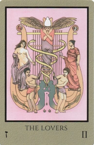 8 of Swords: Jupiter in Gemini: Disruption in Pattern Expansion - 14 The Lovers - Telos Tarot