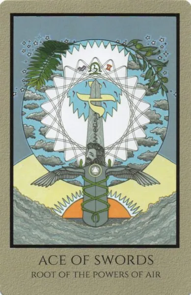 8-9-10 of Cups: Saturn-Jupiter-Mars in Pisces Decans: Dissolving Delusions and Detachment - 54 Ace of Swords - Root of the Powers of Air - Telos Tarot