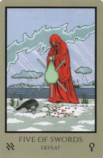 5-6-7 of Swords: Venus-Mercury-Moon in Aquarius Decans: Intelligent Patterns of Collective Philosophy - 24 5 of Swords - Defeat - Telos Tarot