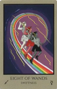 8 of Wands - Swiftness - Telos Tarot