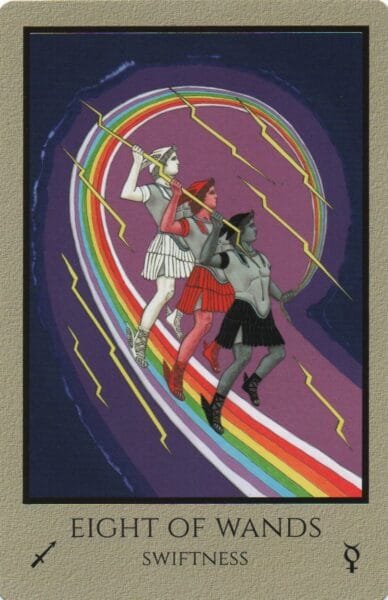 8 of Wands - Swiftness - Telos Tarot