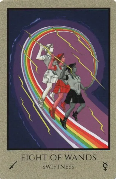 8 of Wands - Swiftness - Telos Tarot