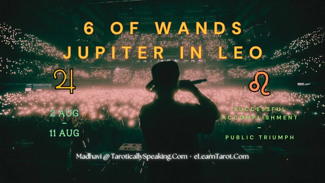 5-6-7 of Wands - Saturn-Jupiter-Mars in Leo Decans: Three Kings Breaking Cycles - 24 Leo Decans 2 - 6 of Wands - Jupiter in Leo - Successful Accomplishment - Public Triumph