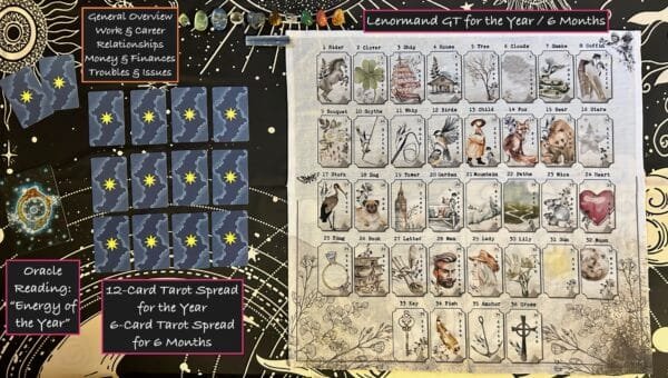 Annual / Semi-Annual Grand Tableau Reading - Lenormand + Tarot Reading + Oracle Card
