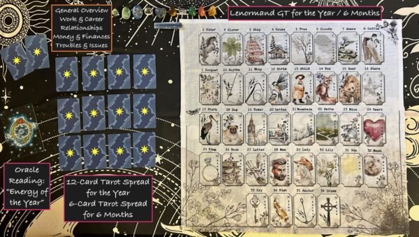 Annual / Semi-Annual Grand Tableau Reading - Lenormand + Tarot Reading + Oracle Card