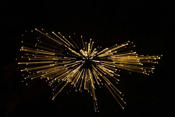 yellow fireworks display