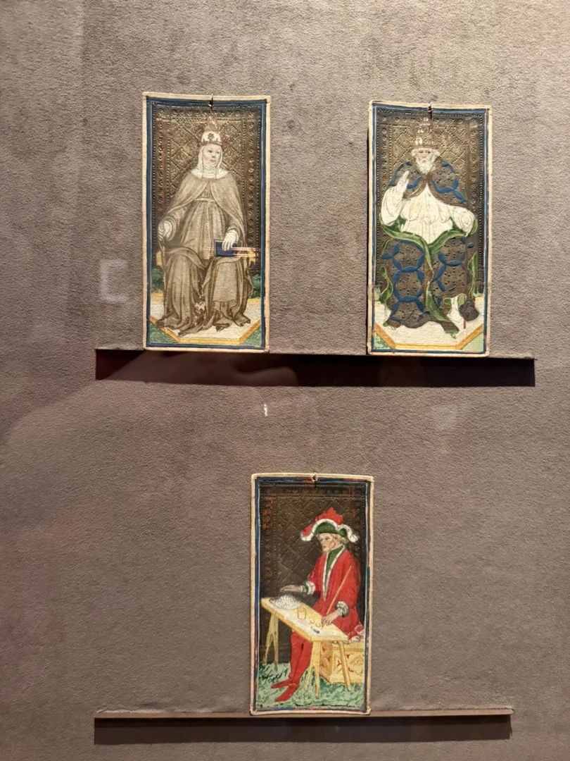 Visconti-Sforza Cards - The Popess - The Pope - The Juggler