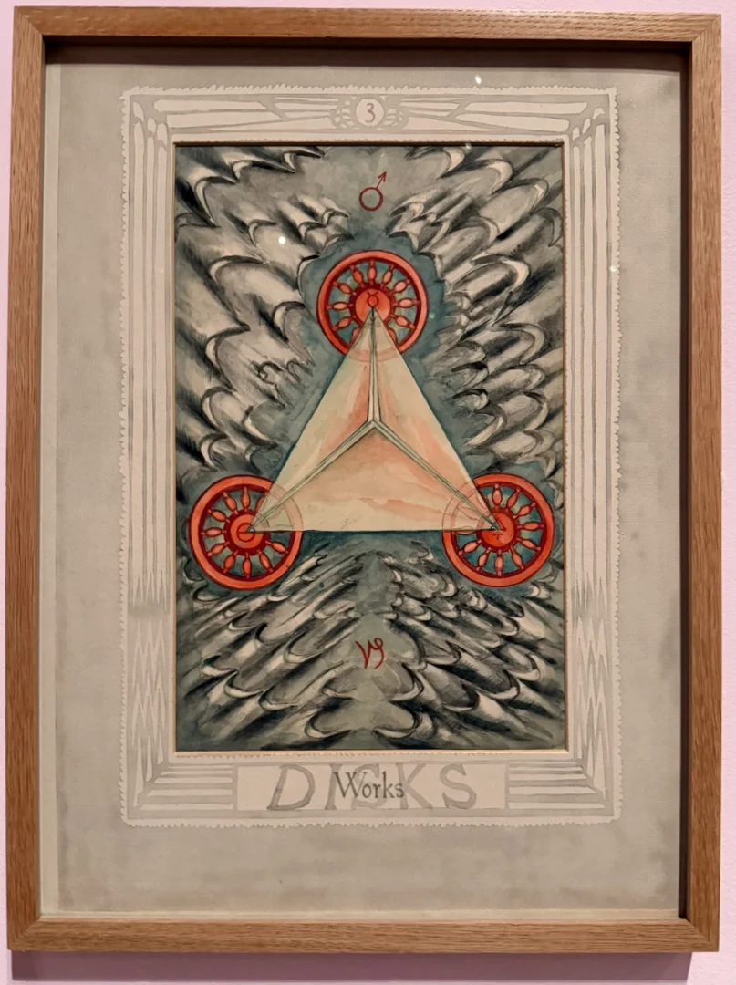 3 of Disks from the Thoth Tarot - Original Painting by Lady Freida Harris