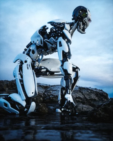 Tarot and AI: My Case For and Against AI - 15 a robot that is standing in the water